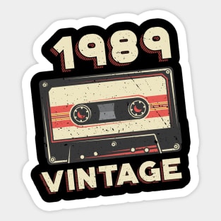 Vintage 1989 Retro Cassette Tape 31st Birthday Sticker